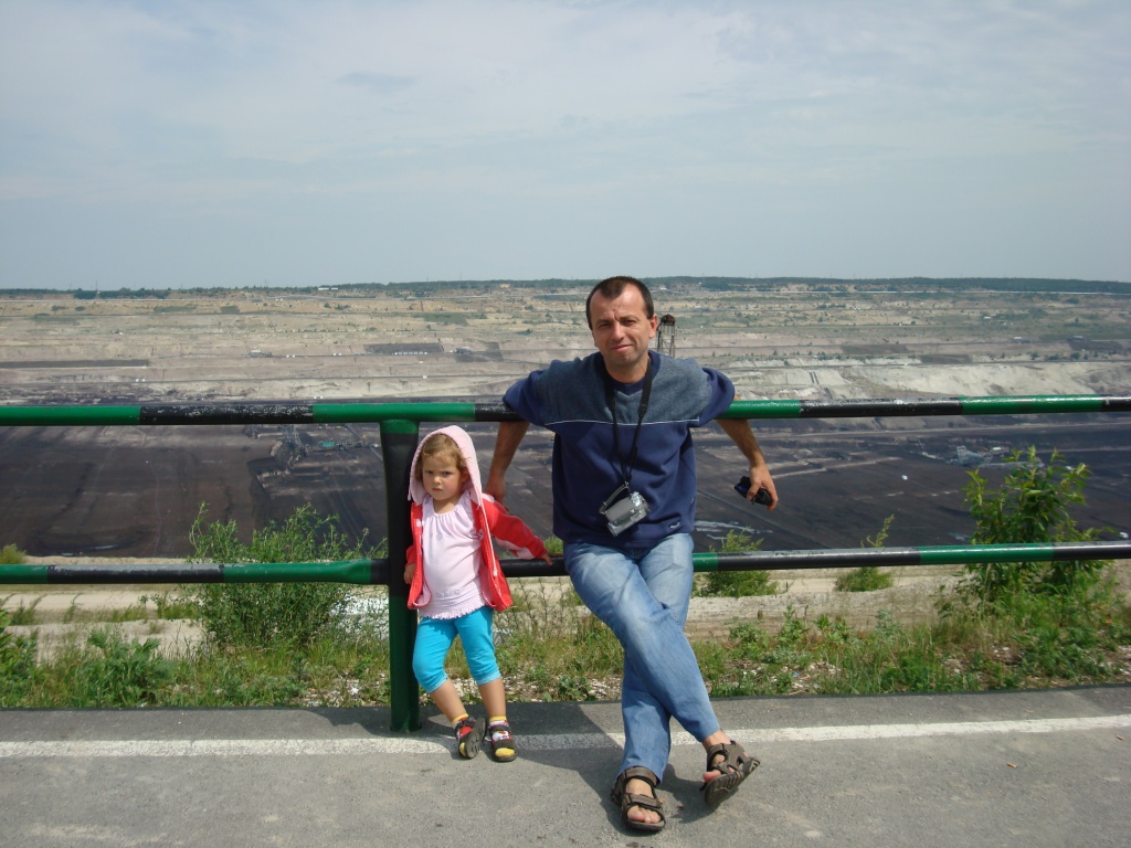 Kleszczów   widok na kopalnię węgla brunatnego (Bełchatów)